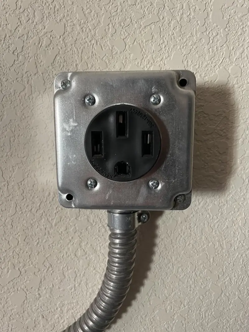 NEMA 14-50 outlet installed for Electrical Panel Upgrade in Camino Tassajara